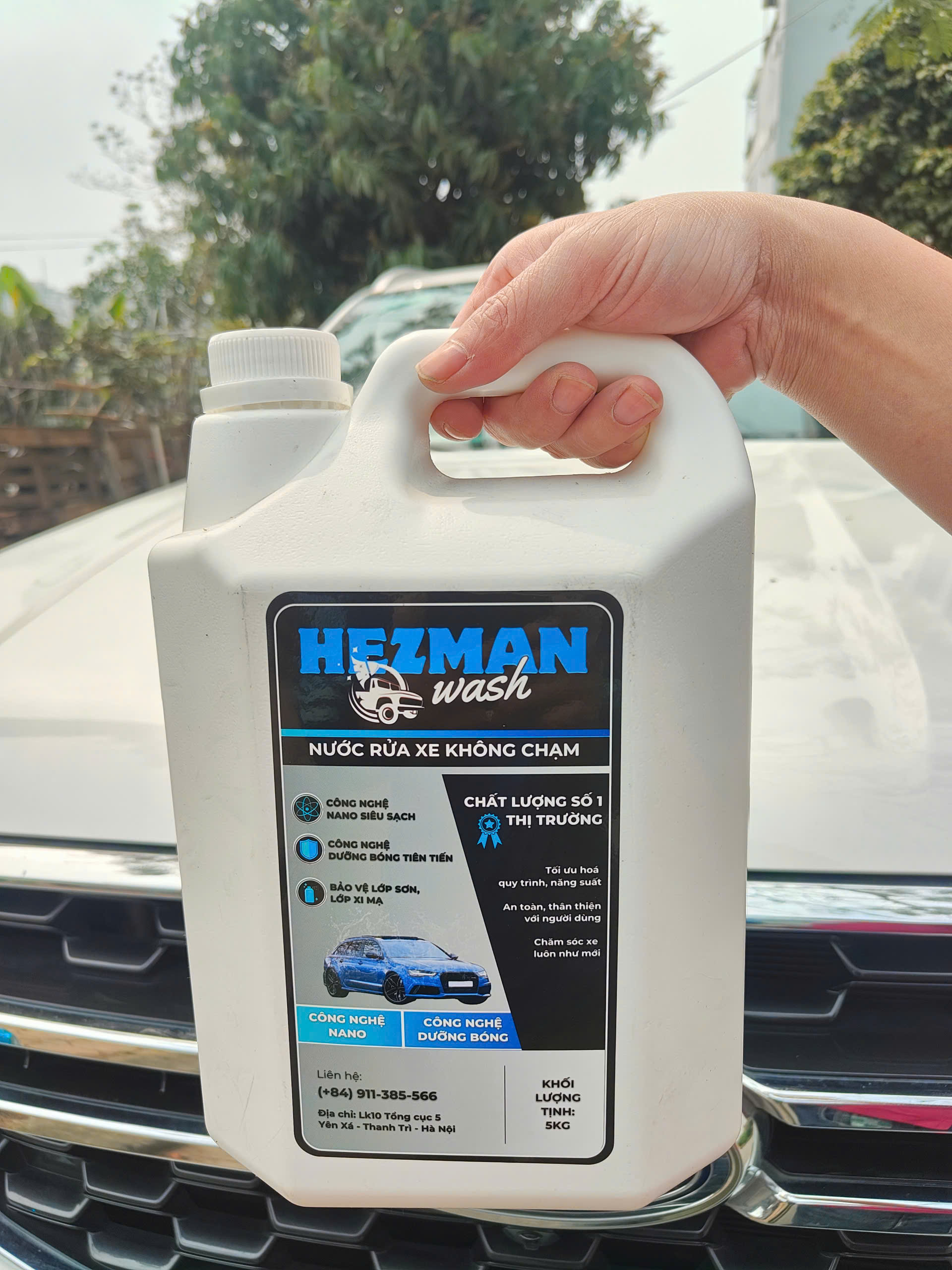 Nước rửa xe không chạm Hezman 5L